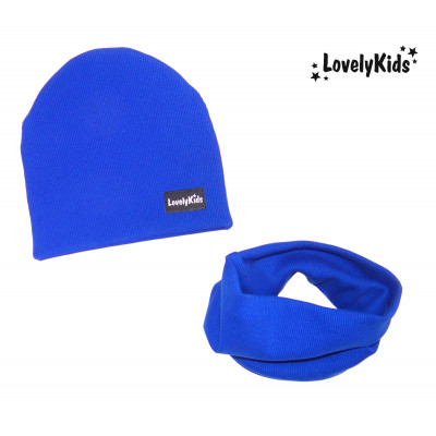 Комплект шапка и снуд LovelyKids синий