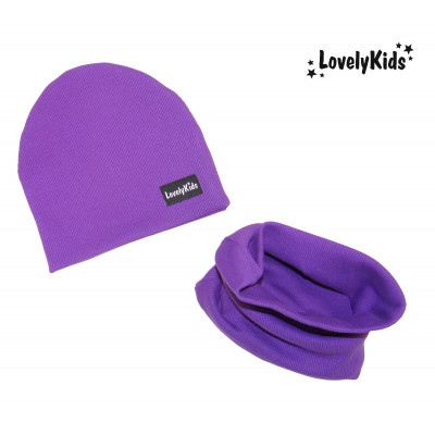 Комплект шапка и снуд LovelyKids фиолетовый