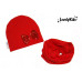 Комплект шапка и снуд LovelyKids красный